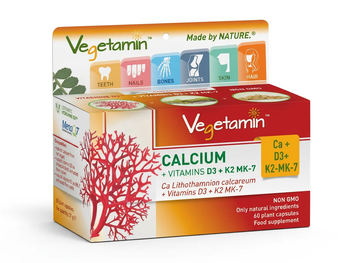 vegetamin™ ca lithothamnion calcareum + vitamins d3 + k2 mk 7