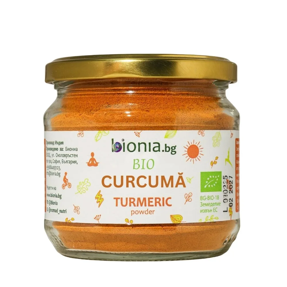 Organic Turmeric Powder with 4–6% Curcumin – ℮ 150 g - Image 1